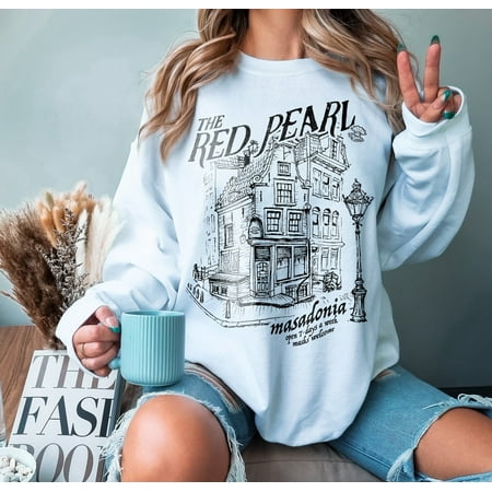 FBAA The Red Pearl Sweatshirt | From Blood And Ash Casteel Da'Neer Poppy Balfour Bookish Merch JLA bookish gift Masadonia Solis Atlania Gift