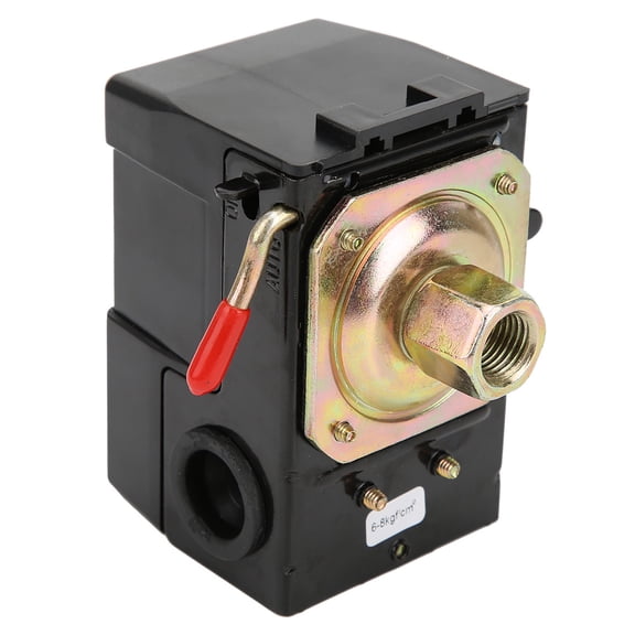 FBANG Air Compressor Pressure Switch Automatic Start Mechanical Accessory Pneumatic Parts 8KG, Single-Phase 220V 16A, Black Replacement Control Valve (10 inches / 25.4 cm)