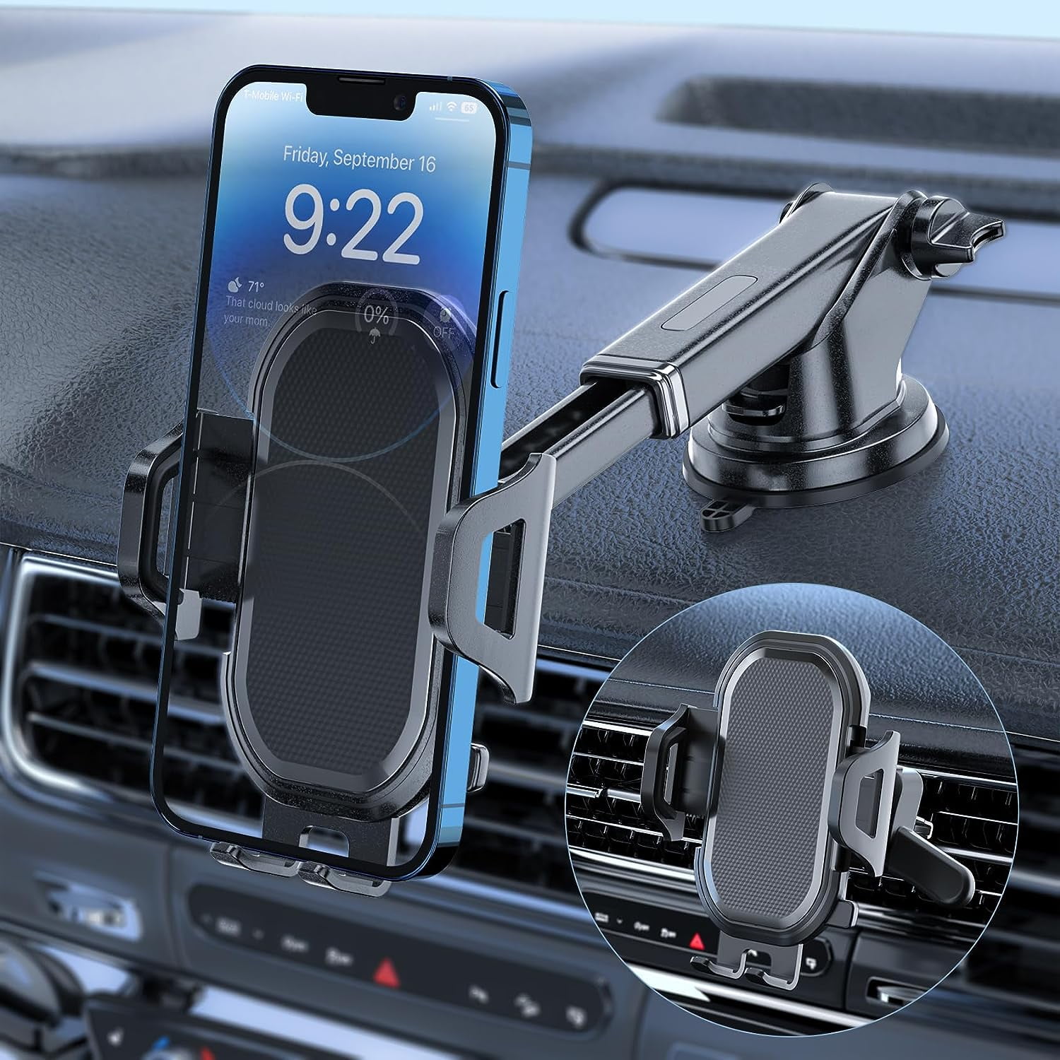 TESIN Universal Gravity Auto Phone Holder Car Dashboard GPS Phone Stand  Support Accessories For Suzuki Jimny 2019 2020 2021 2022