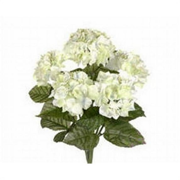 FBH335-CR-GR 22 in. Cream and Green Hydrangea Bush X5- Case of 6