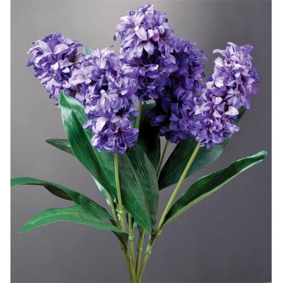 FBH406-PU-TT 18 in. Hyacinth Bush x5 Two Tone Purple - Case of 12