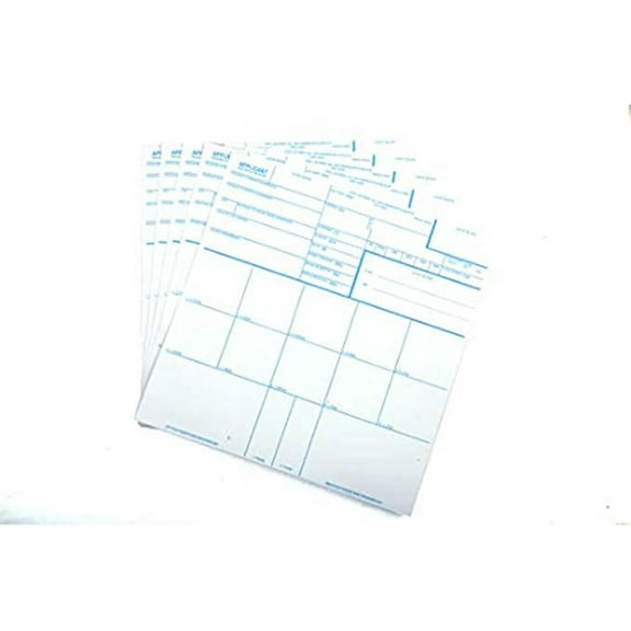 FBI Fingerprint Cards, Form FD-258, White and Blue, 3 pack