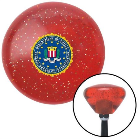 FBI Orange Retro Metal Flake Shift Knob with M16 x 1.5 Insert Shifter Auto Manual