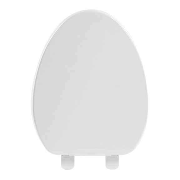 FBJ 400 Pound Slow Close Heavy Duty Oval Plastic Toilet Seat in White No Slam