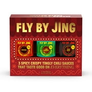Fly By Jing Chili Crisp Sauce Shorty Triple Threat, Hot Sauce Gift Set, 3 Flavors in TSA Compliant 2 oz Glass Jars