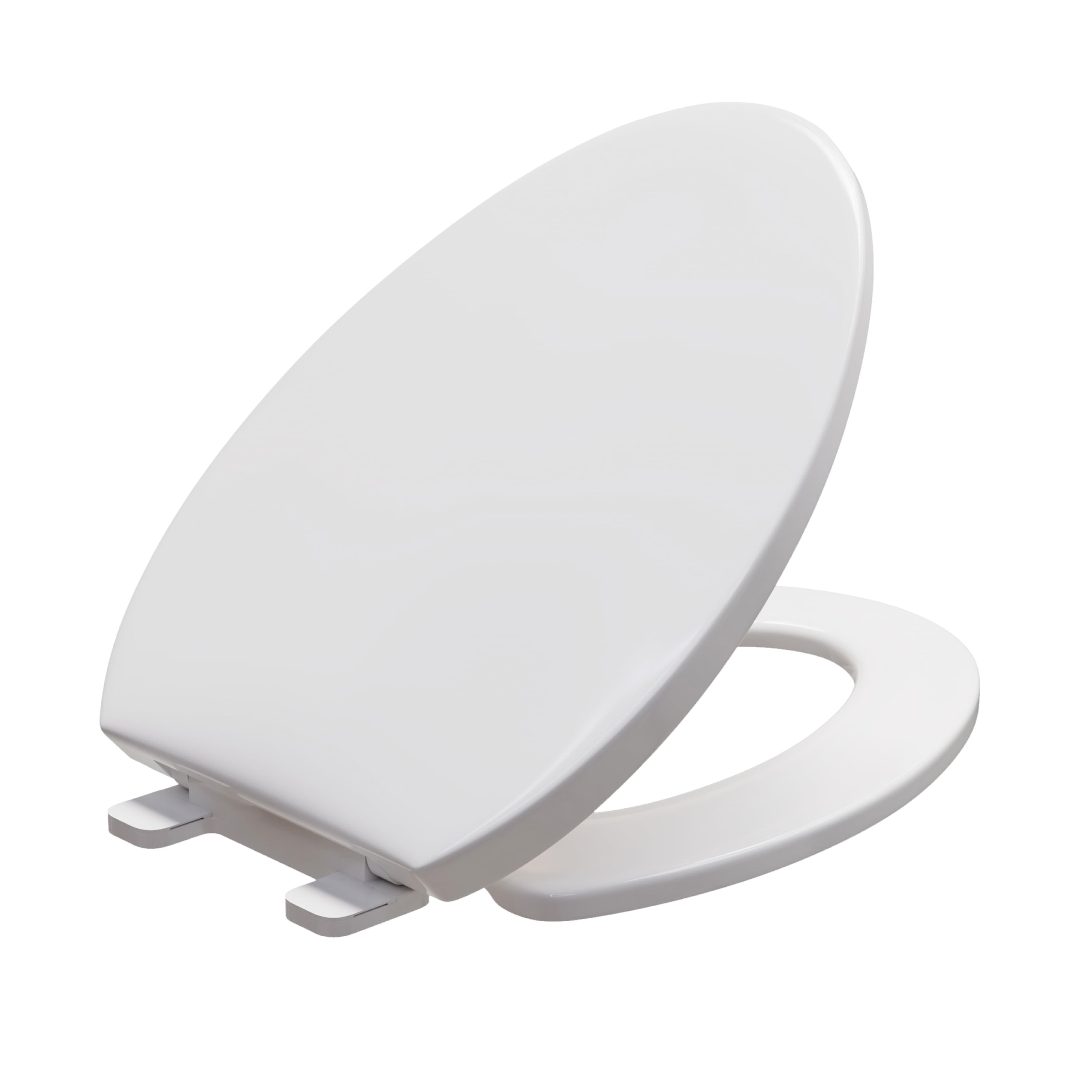 FBJ Elongated Toilet Seat in White, Easy to Install