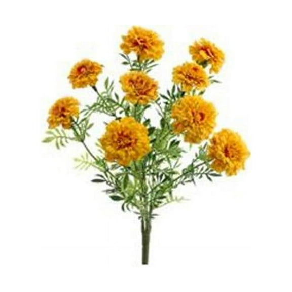 FBM353-YE-OR 13 in. Yellow Orange Marigold Bush X9- Case of 6