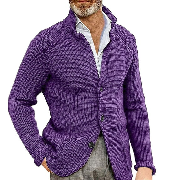 FBMDBB Men's Cardigan Sweater Cable Knit V Neck Button up Sweaters Ribbed Cardigan Sweater with Pockets Winter Clothing
