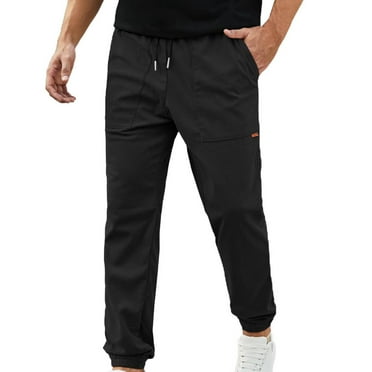 FBMDBB Men's Corduroy Pants Drawstring Waist Elastic Tapered Jogging Pants Outdoor Casual Sports Pants With Pockets