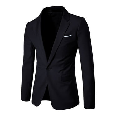 FBMDBB Men's Suit Jacket One Button Slim Fit Sport Coat Business Daily Body Suite for Men