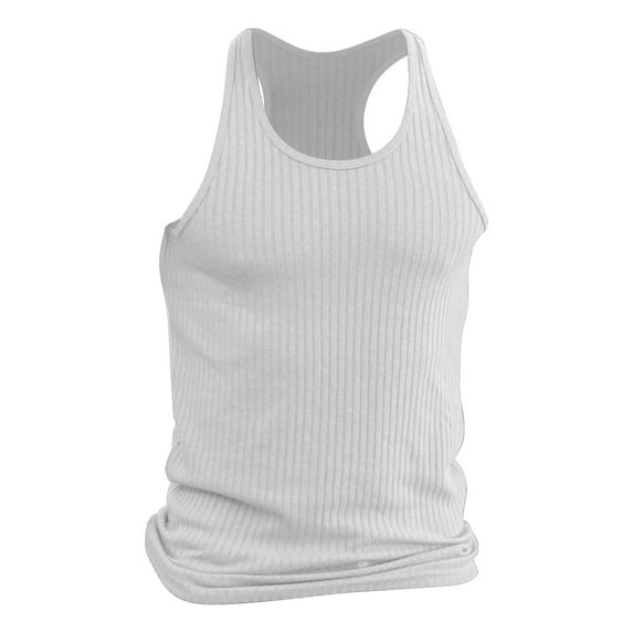 FBMDBB Men's Summer Knitted Vertical Stripe Fitness Sports Tank Top Thin Cotton Dark Transfer Paper for T Shirts