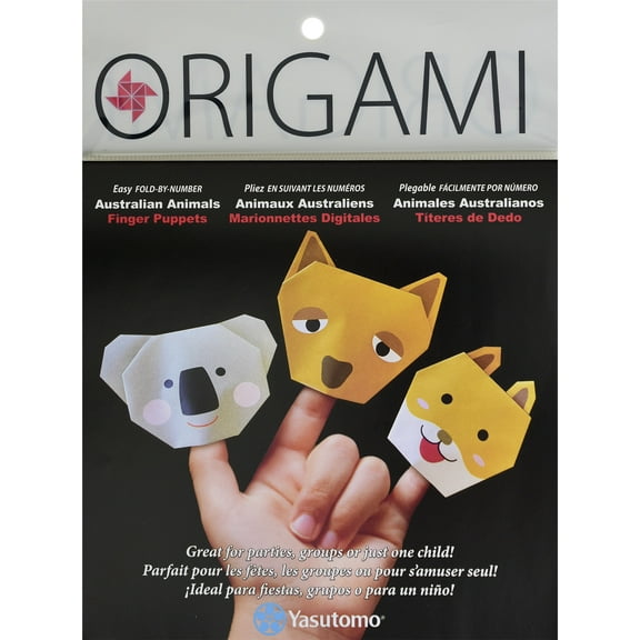 FBN Origami Paper Finger Puppets Kit 3/Pkg-Australian Animals