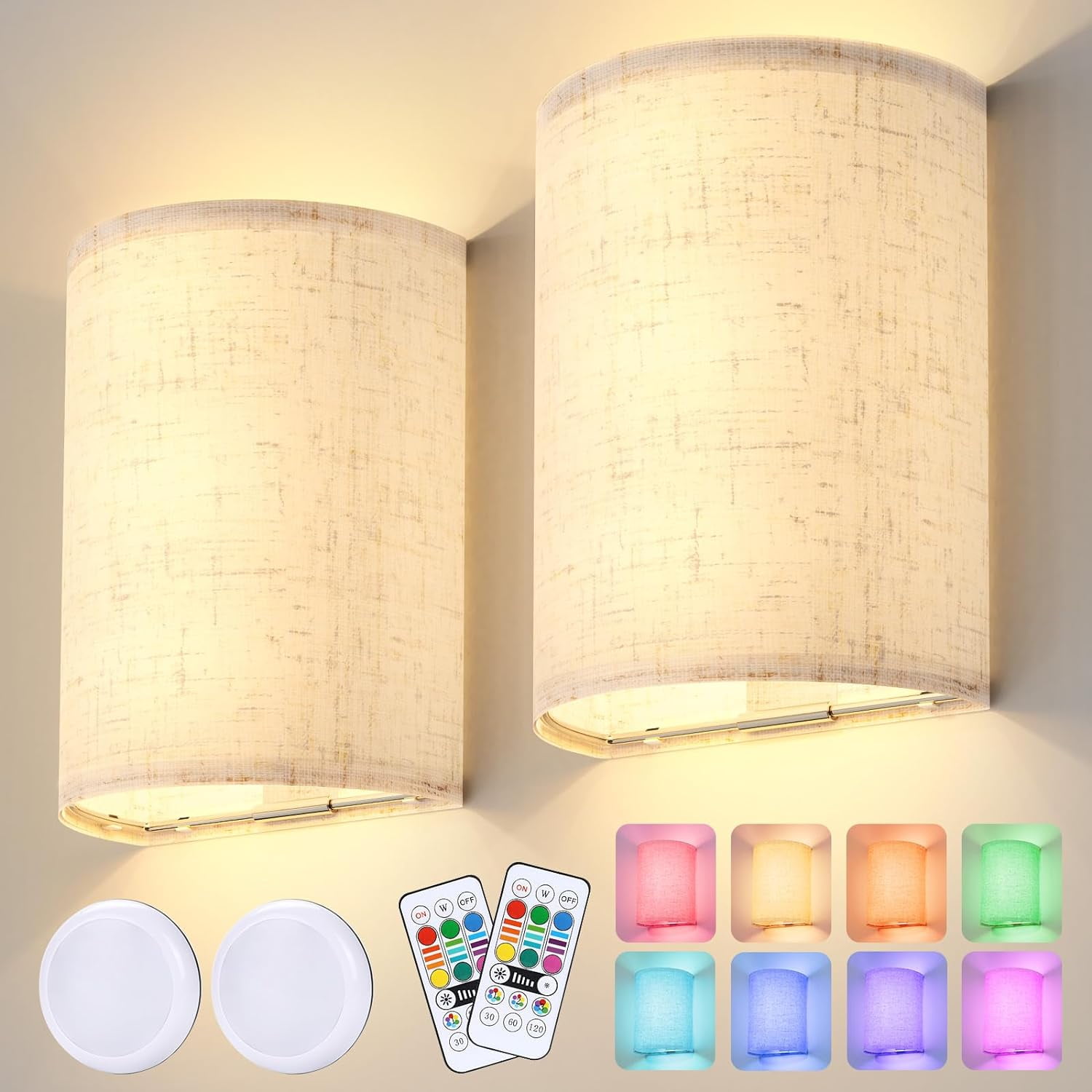 UCACA Dimmable LED Indoor Rechargeable (2 Count)
