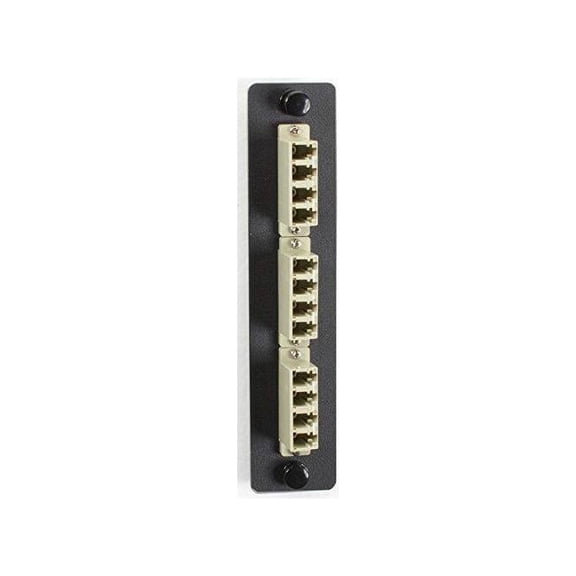 Black Box Standard Adapter Panel - Bronze Sleeve, (6) LC Duplex Pairs, Beige