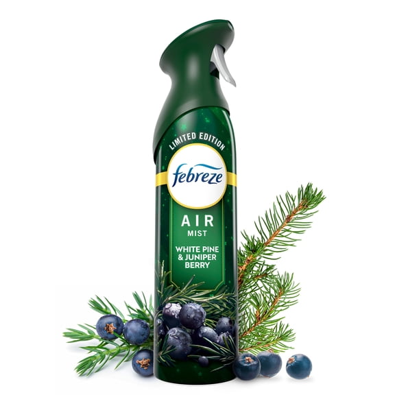 Febreze Odor-Fighting Air Freshener Spray, Room Spray, White Pine & Juniper Berry Air Mist, 8.1 oz, 2ct