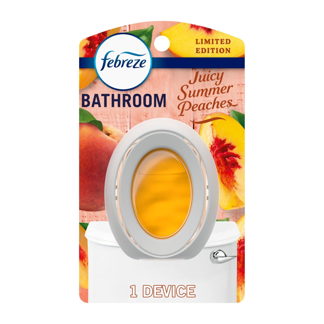 Febreze Bathroom Air Freshener, Odor-Fighting, Peaches, 1ct