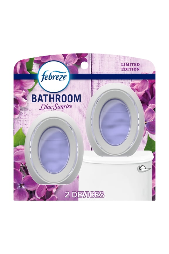 Bathroom Air Freshener, Odor-Fighting, Lilac, 2ct