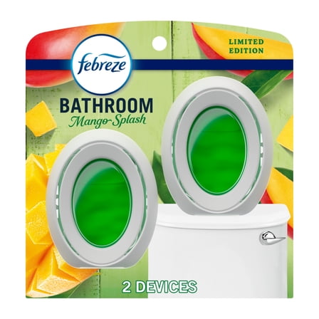 Febreze Bathroom Air Freshener, Odor-Fighting, Mango, 2ct
