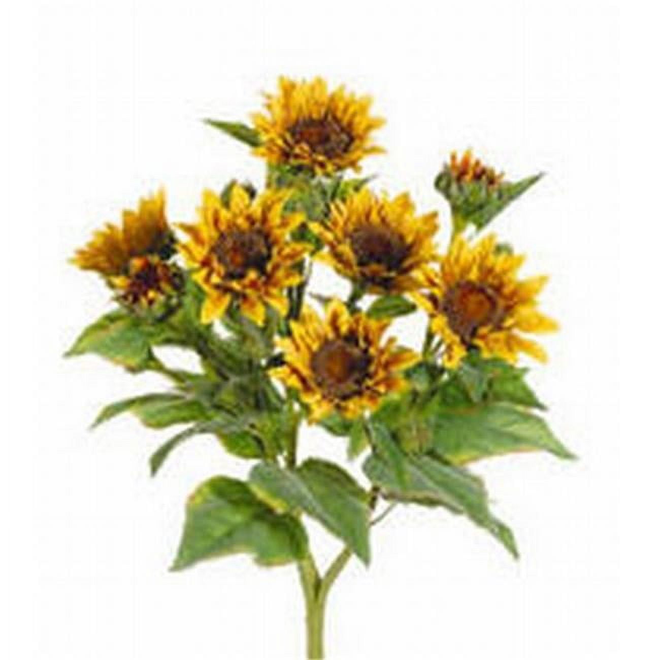 FBS456YE 22 in. Yellow Sunflower Bush X9 Case of 4