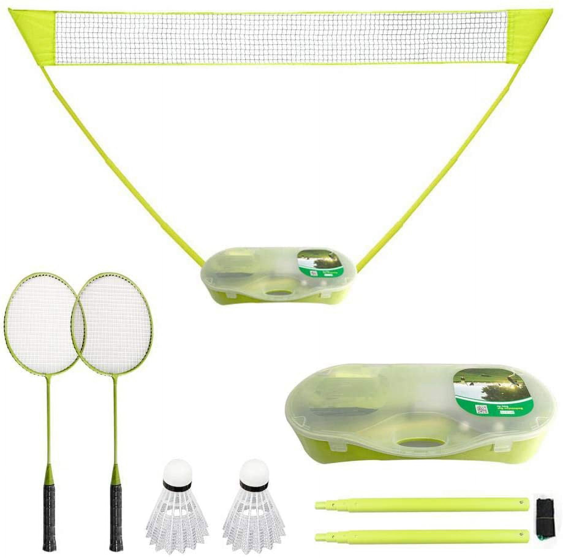 FBSPORT Portable Badminton Net Set with Storage Base, Folding