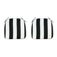 thumbnail image 1 of FBTS Prime 16x17 inch All-Weather Black Stripe Outdoor Seat Pads, Pack of 2, 1 of 7