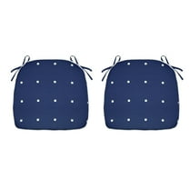 FBTS Prime 16x17 inch All-Weather Blue Dot Outdoor Seat Pads, Pack of 2