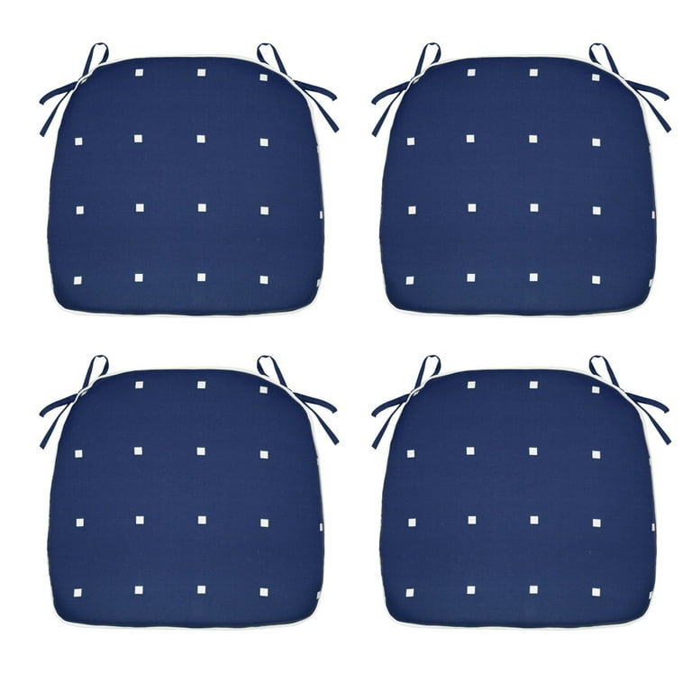 FBTS Prime Patio Chair Cushions, 16x17 inch Indoor/Outdoor Navy