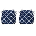 thumbnail image 1 of FBTS Prime 16x17 inch All-Weather Blue Geometric Outdoor Seat Pads, Pack of 2, 1 of 7