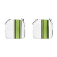 thumbnail image 1 of FBTS Prime 16x17 inch All-Weather Green Stripe Outdoor Seat Pads, Pack of 2, 1 of 7