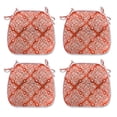 thumbnail image 1 of FBTS Prime 16x17 inch All-Weather Orange Geometric Outdoor Seat Pads, Pack of 4, 1 of 7