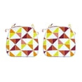 thumbnail image 1 of FBTS Prime 16x17 inch All-Weather Orange Triangle Outdoor Seat Pads, Pack of 2, 1 of 7