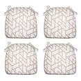 thumbnail image 1 of FBTS Prime 16x17 inch All-Weather Pink Geometirc Outdoor Seat Pads, Pack of 4, 1 of 7
