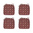 thumbnail image 1 of FBTS Prime 16x17 inch All-Weather Red Geometric Outdoor Seat Pads, Pack of 4, 1 of 7