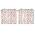 thumbnail image 1 of FBTS Prime 18x18 inch All-Weather Pink Geometirc Outdoor Seat Pads, Pack of 2, 1 of 8
