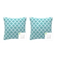 thumbnail image 1 of FBTS Prime 18x18 inch Square Blue Geometric Outdoor Throw Pillows with Inserts, 2 Packs, 1 of 8