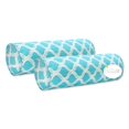 thumbnail image 1 of FBTS Prime 20x6 inch Round Blue Geometric Indoor Outdoor Bolster Pillows with Inserts, 2 per Pack, 1 of 7