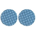 thumbnail image 1 of FBTS Prime 22x22 inch Round Blue Geometric Outdoor Floor Cushions, Pack of 2, 1 of 6