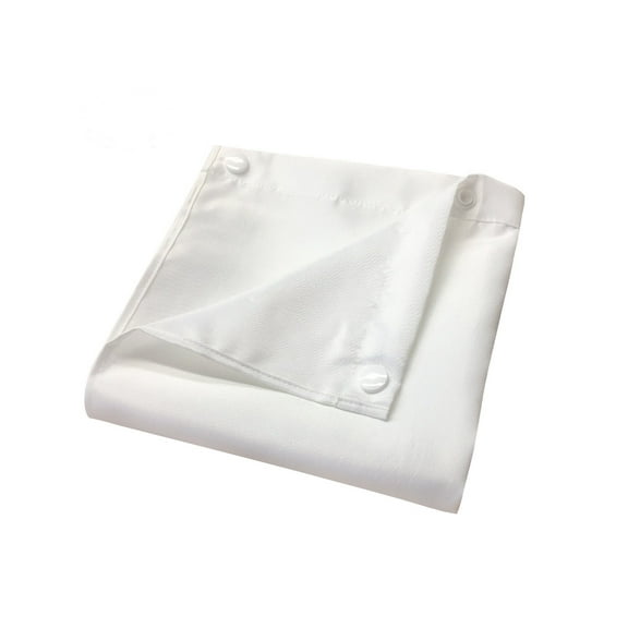 FBTS Prime 70x54 inch White Solid Polyester Snap-in Shower Curtain Liner Replacement, 1 per Pack Removable Liner