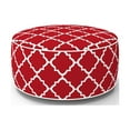 thumbnail image 1 of Fabritones Inflatable Footstool Ottoman Red Geometry Round 21x9 Inch Patio Foot Stools and Ottomans Portable Footrest Used for Outdoor Camping Home Yoga Foot Rest, 1 of 9