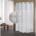 thumbnail image 1 of FBTS Prime Standard Shower Curtains with Liners No Hooks 71x77 Inch, Checkered Two Layers Fabric Shower Curtains for Bathroom Replaceable Lining Water Resistant, 1 Per Pack, 1 of 10