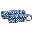 thumbnail image 1 of FBTS Prime Throw Bolster Pillows Set of 2 Navy Geometric Round 20x6 Inch Patio Neck Roll Pillows, 1 of 7