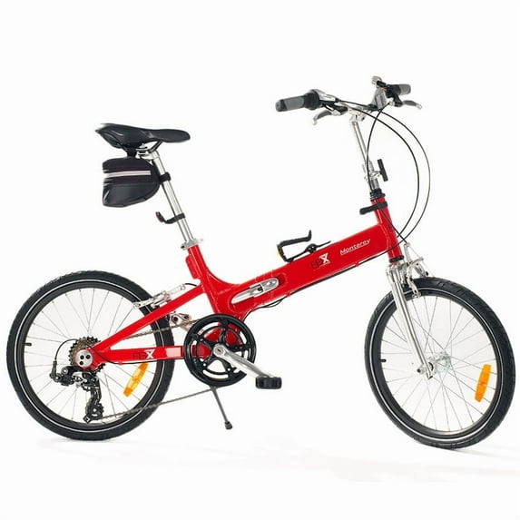 FBX 20-inch Monterey Folding Bike, Adult, Red