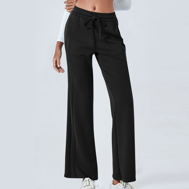 FBYBN High Waisted Black Trousers for Women High Waisted Straight Leg Trousers Women Cargo Pants Women High Waist Adjustable Waist Womens Work