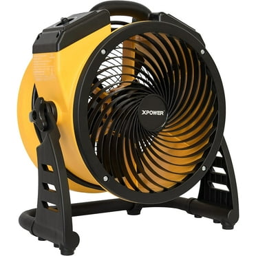 FC-100 Heavy Duty Industrial High Velocity Whole Room Air Mover Air Circulator Utility Floor Fan, Variable Speed, Timer, 11 inch, 1100CFM
