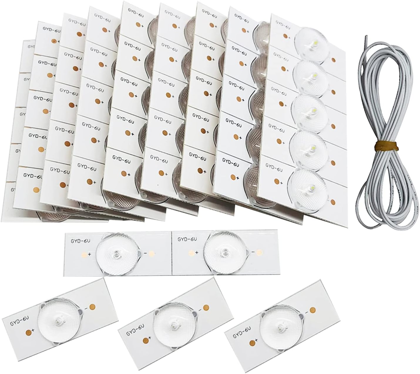 FC100PCS 6V SMD Lamp Beads with Optical Lens Fliter for 3265 LED TV