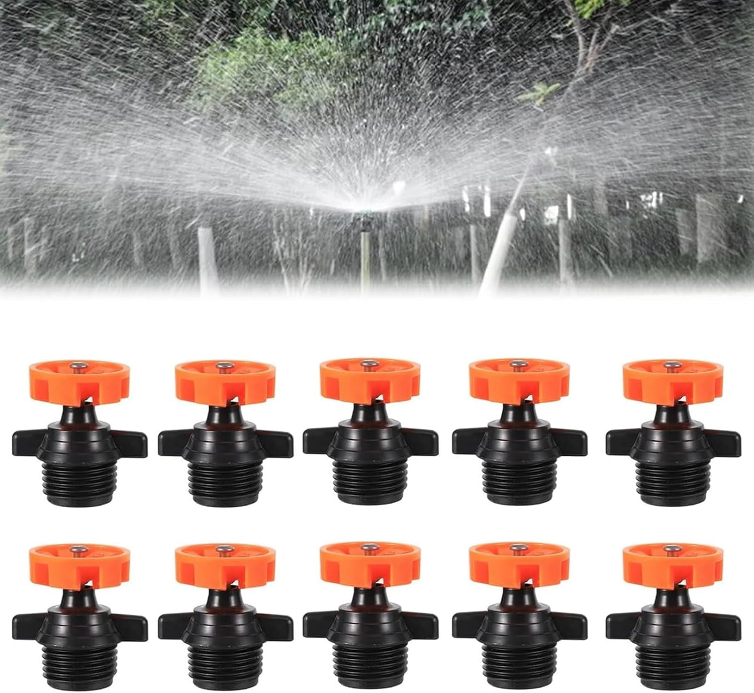 FC10pcs 1/2inch Automatic Rotating Sprinkler Heads Micro Sprinkler