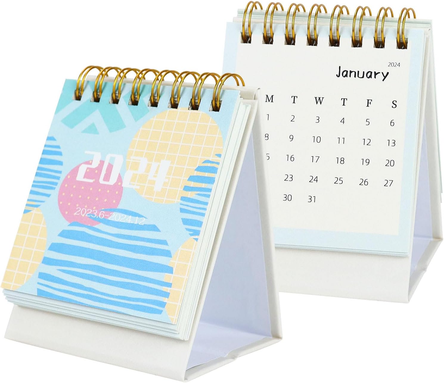 FC20232024 Desktop Calendar Mini Portable Desk Calendar Standing Filp