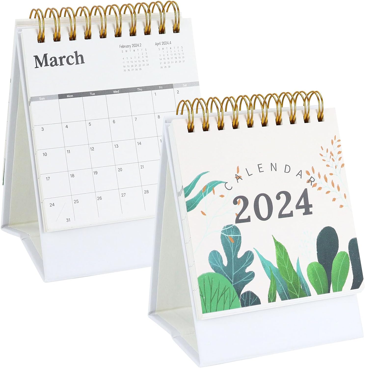 FC20232024 Desktop Calendar Mini Portable Desk Calendar Standing Filp