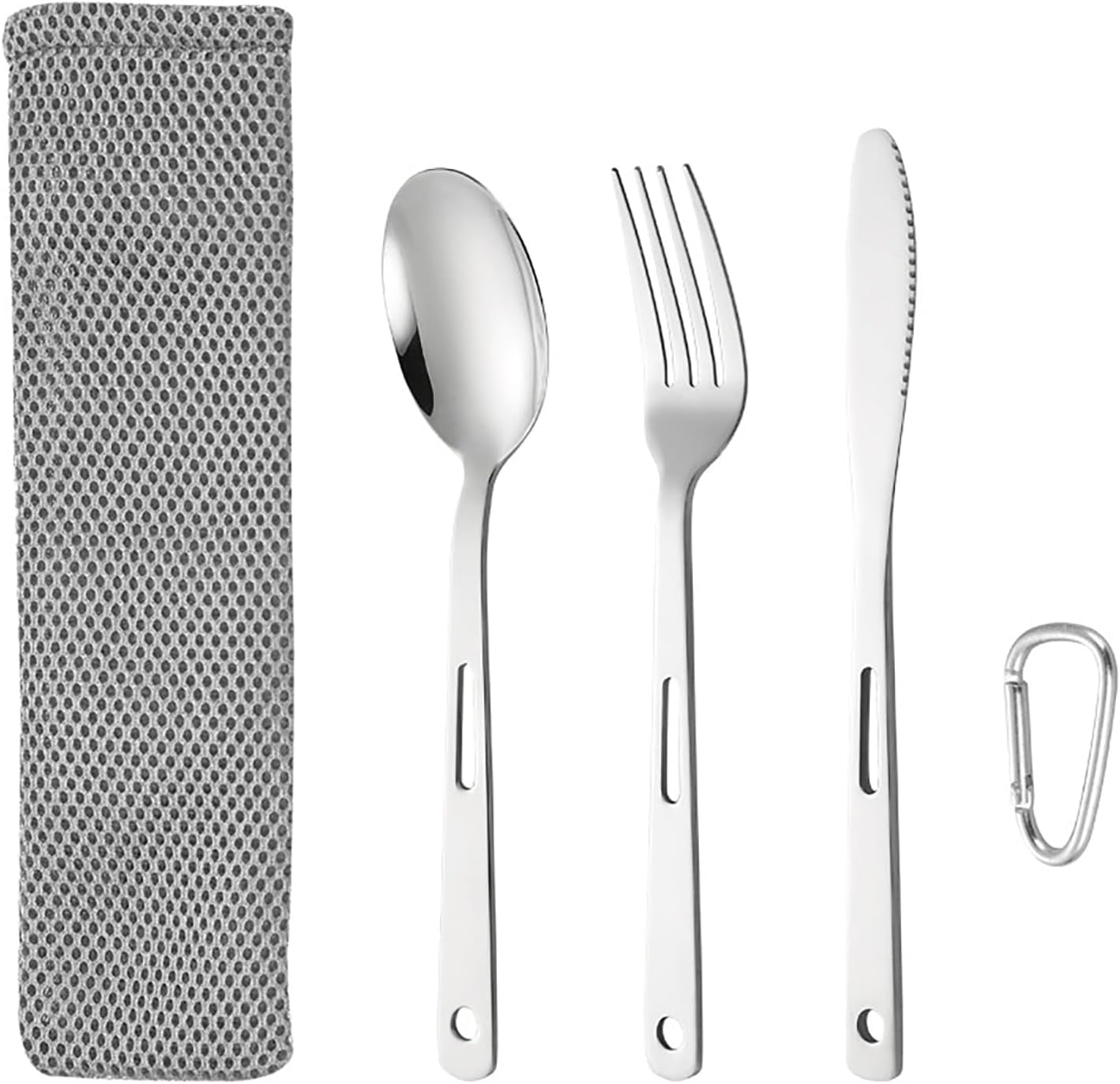 FC3 Pcs Stainless Steel Flatware Set, Matte Silverware Set for Home