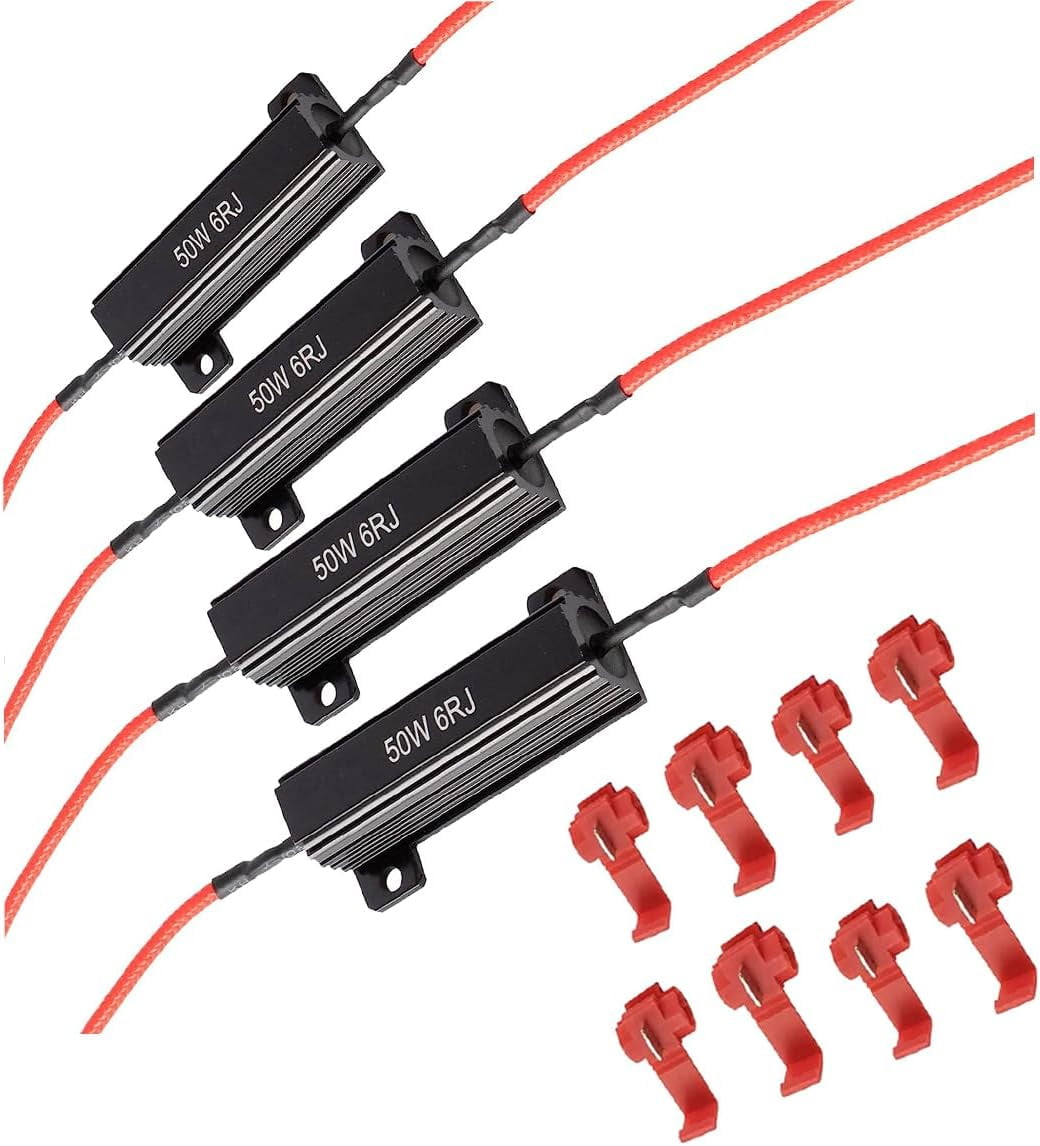 FC4 PCS 50W 6Ohm LED Headlight Decoder Resistor, for Fixing LED Bulb